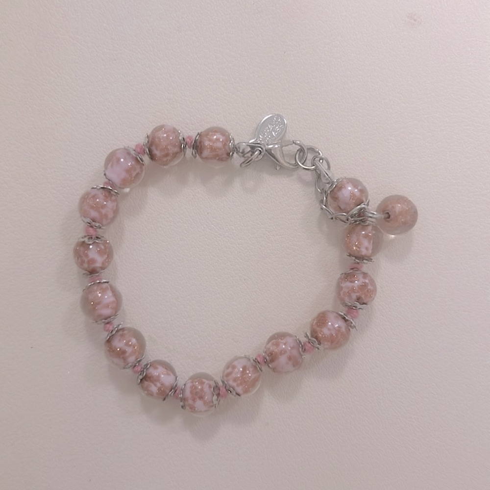 Handmade murano glass bracelet from Moldova. NEVER WORN.